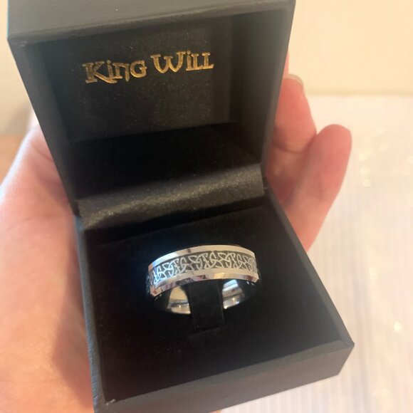 King Will The Vow Keeper Men's Tungsten Ring Size 13.5 - Picture 4 of 5